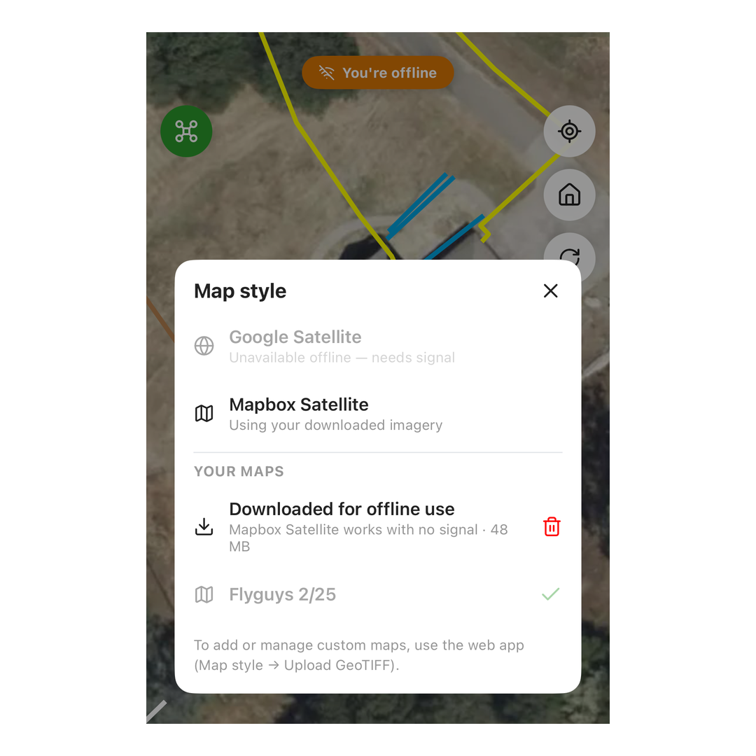 Offline maps in the field