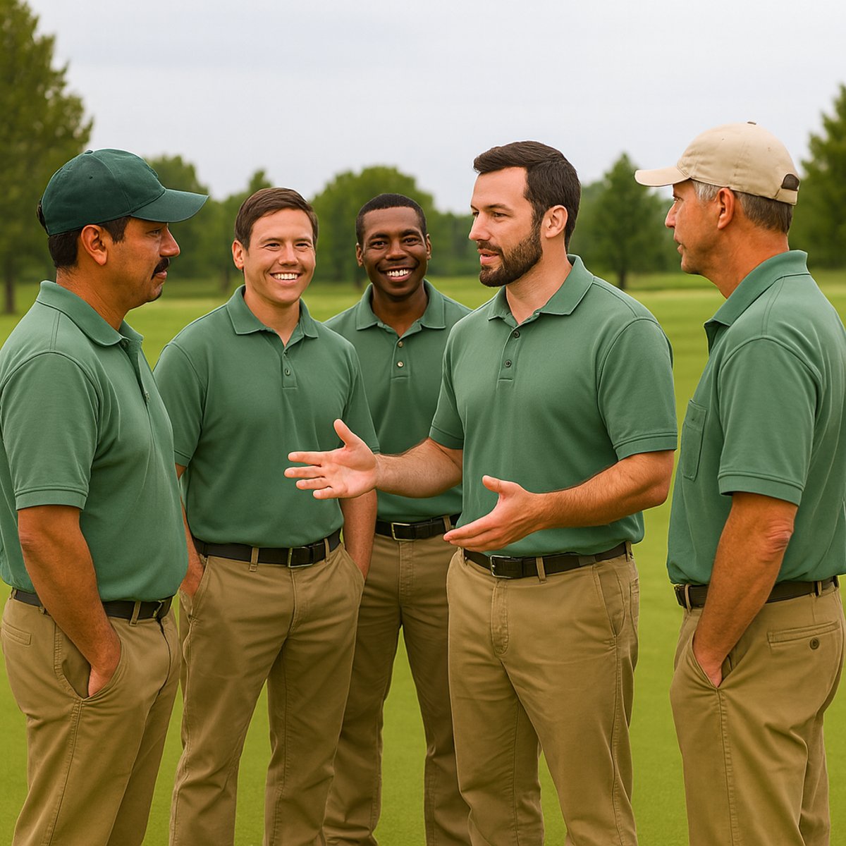 Golf course maintenance team